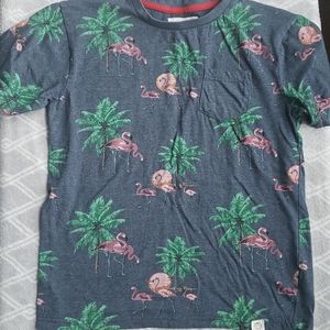 Kids Free Planet flamingo & palm tree t-shirt